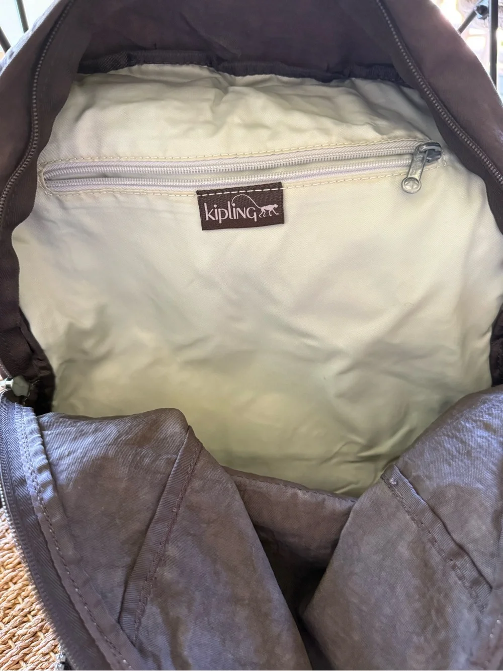 Kipling Backpack/Book Bag, Brown - Picture 7 of 9